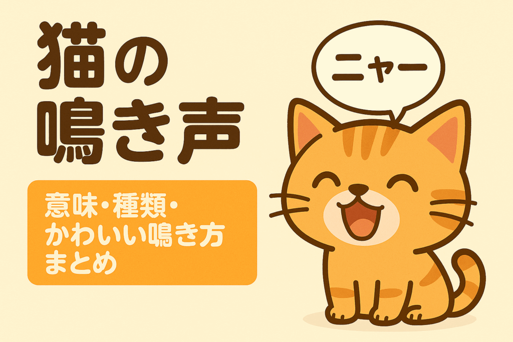猫の鳴き声完全ガイド|意味・種類・かわいい鳴き方まとめ | にゃん図鑑kagoya